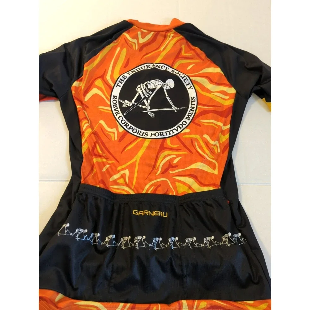 Louis Garneau Cycling Jersey Women M Full Zip The Endurance Society Skeletons - Picture 7 of 12